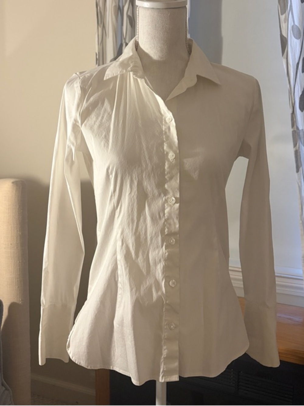Ann Taylor Factory White Button-Down Shirt